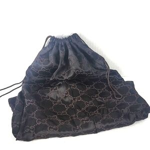 Gucci Black Brown Monogram Dust Bag
